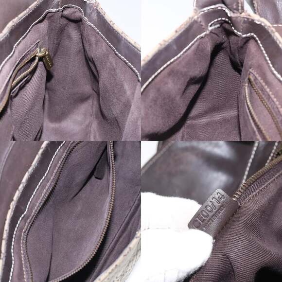 CELINE Macadam Canvas Shoulder Bag Brown - Picture 12 of 12